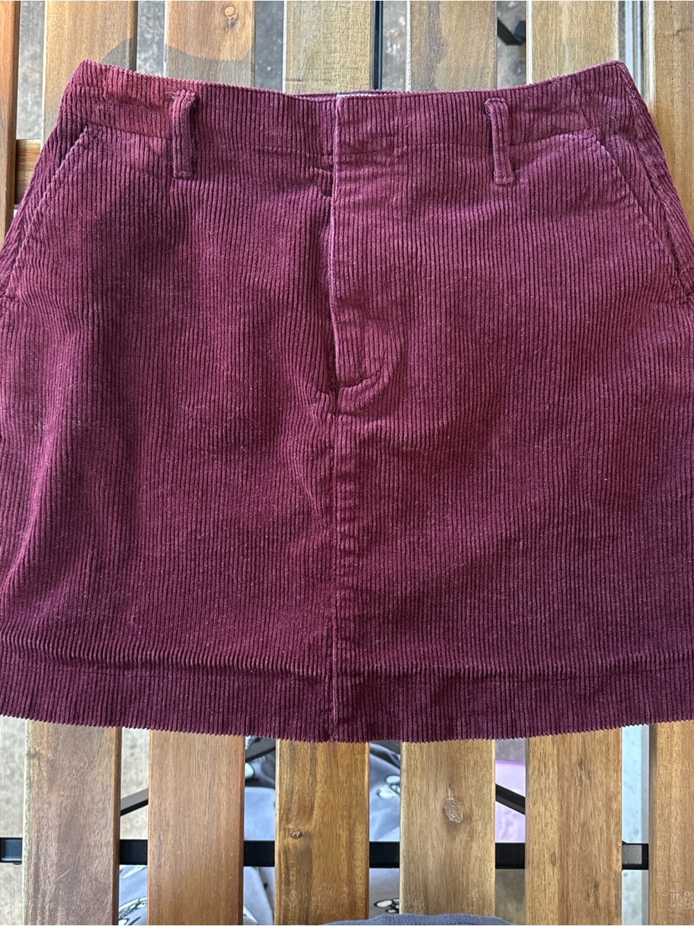 GAP Burgundy Corduroy Mini Skirt